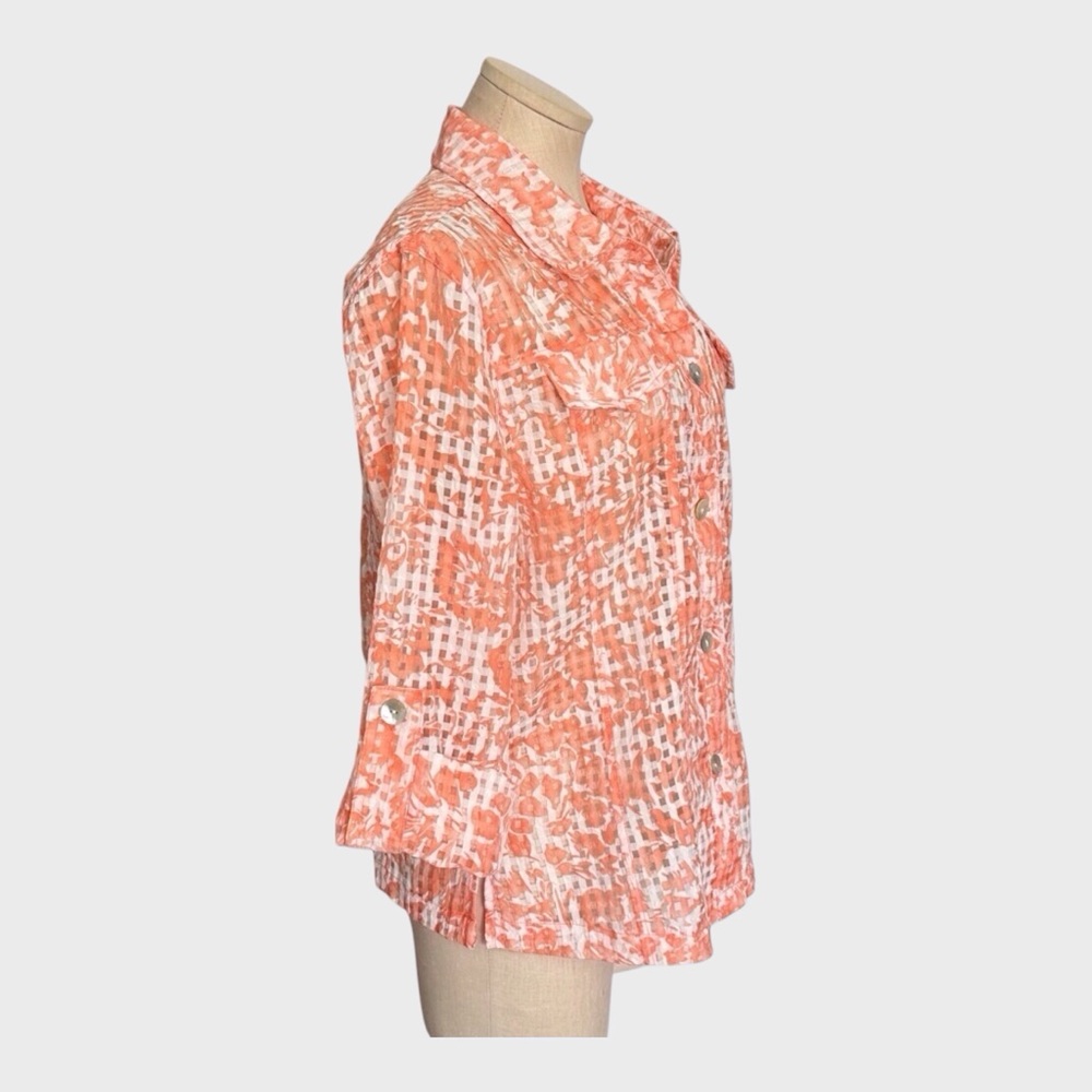 Draper’s & Damon’s‎ Petites Sheer Floral Button Shirt - Picture 2 of 7